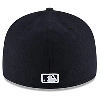 Casquette ajustée 59FIFTY à profil bas du Temple de la renommée baseball national des Detroit Tigers New Era pour hommes, bleu marine