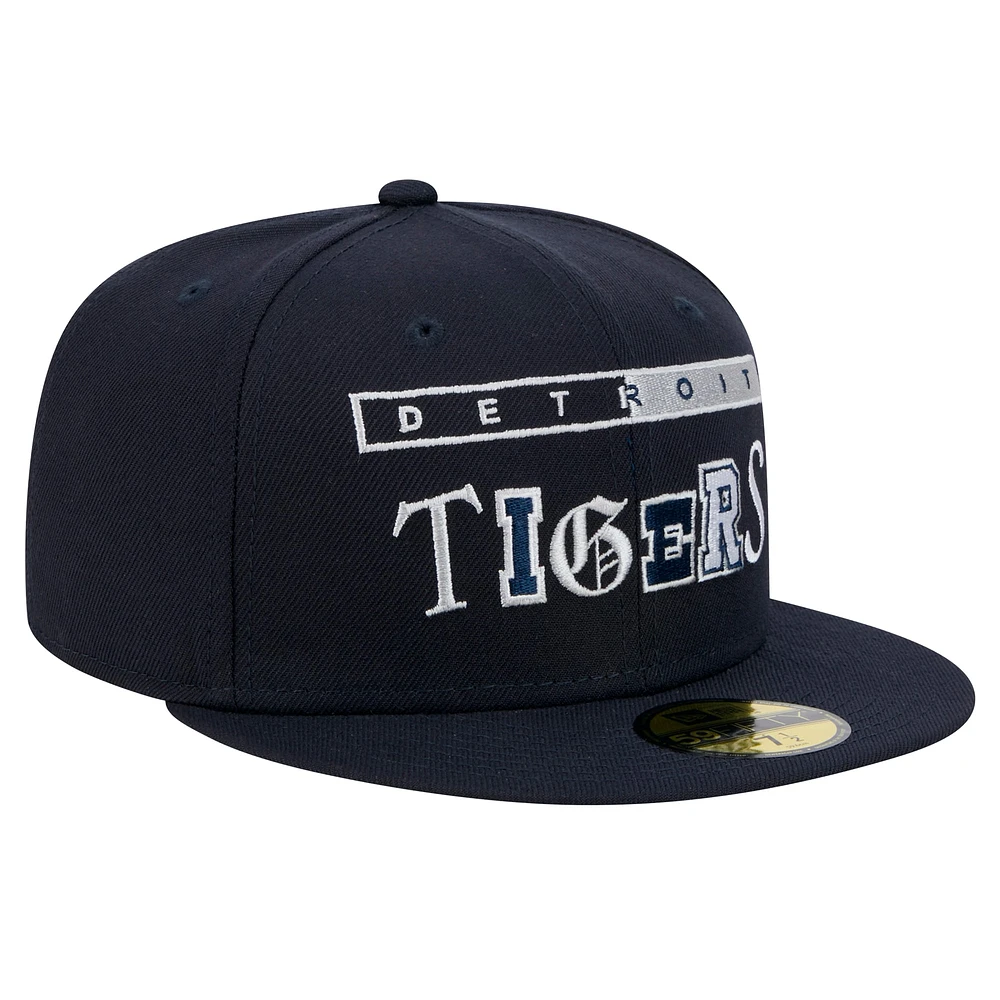 Casquette ajustée New Era 59FIFTY bleu marine Detroit Tigers Ransom pour homme