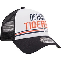 Men's New Era Navy Detroit Tigers Stacked 9FORTY Trucker Adjustable Hat