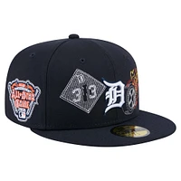 Men's New Era Navy Detroit Tigers State Stitch 59FIFTY Fitted Hat