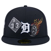 Men's New Era Navy Detroit Tigers State Stitch 59FIFTY Fitted Hat