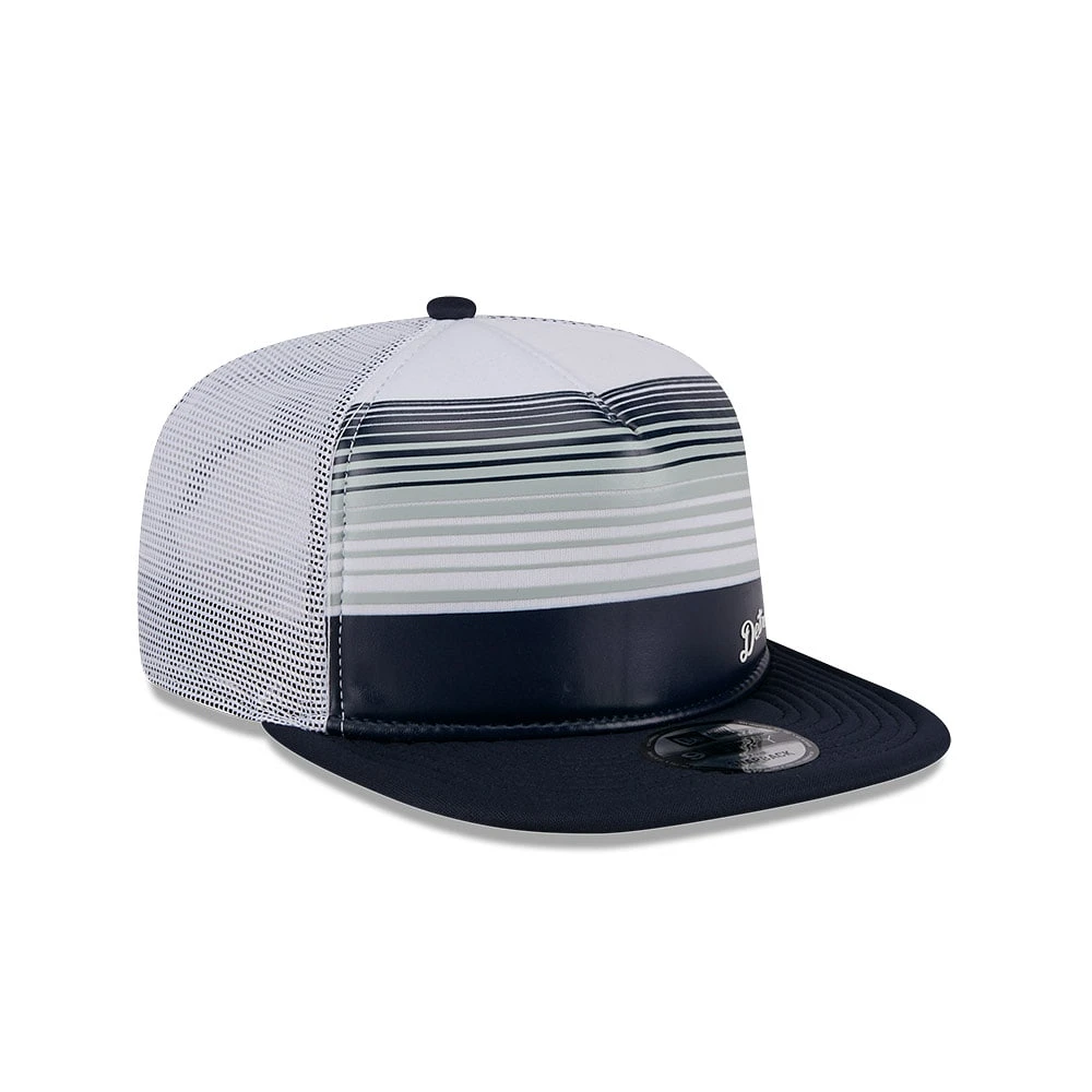 Men's New Era Navy Detroit Tigers Team Horizon 9FIFTY A-Frame Trucker Snapback Hat