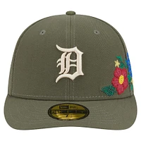 Men's New Era Olive Detroit Tigers Tonal Florals 59FIFTY Fitted Hat