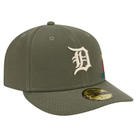 Men's New Era Olive Detroit Tigers Tonal Florals 59FIFTY Fitted Hat