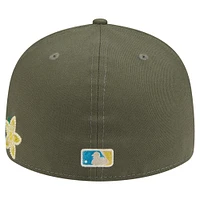 Men's New Era Olive Detroit Tigers Tonal Florals 59FIFTY Fitted Hat