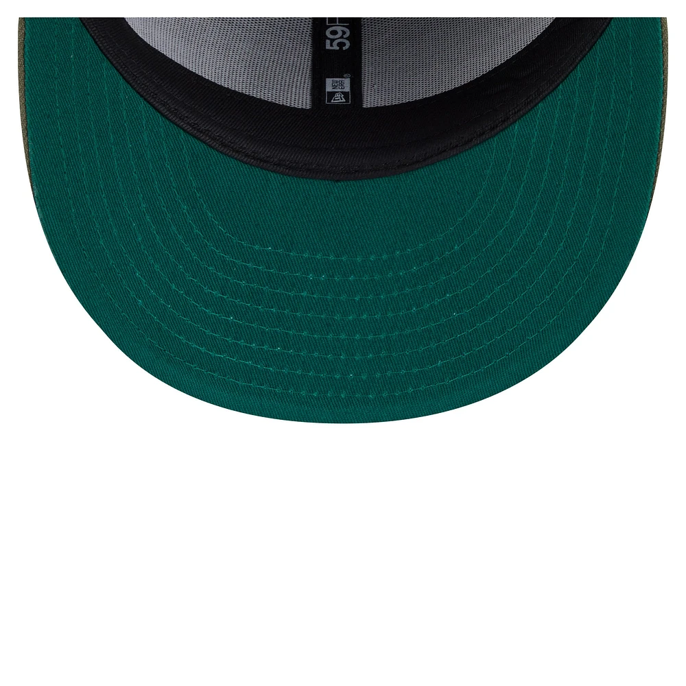 Men's New Era Olive Detroit Tigers Tonal Florals 59FIFTY Fitted Hat