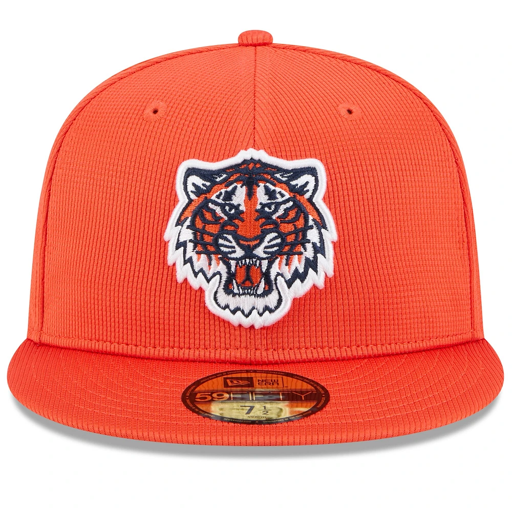 Casquette ajustée 59FIFTY pour homme New Era Orange Detroit Tigers 2025 Spring Training