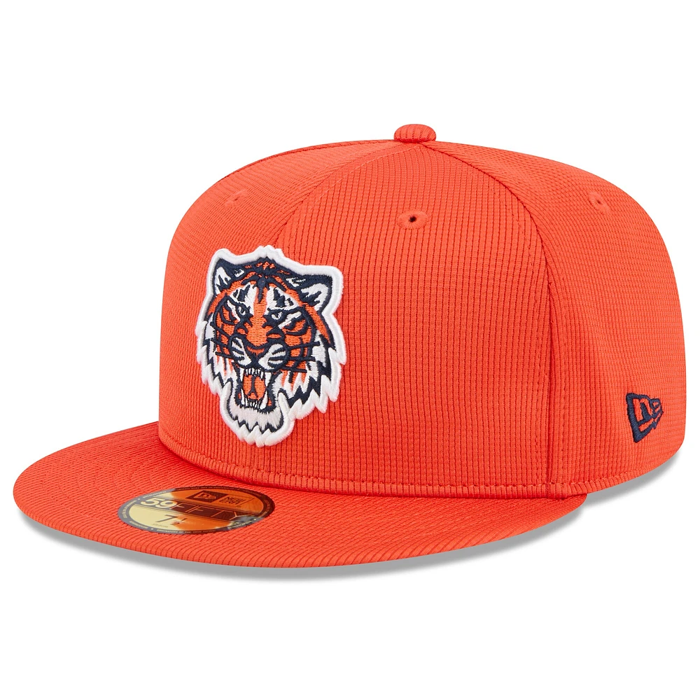 Casquette ajustée 59FIFTY pour homme New Era Orange Detroit Tigers 2025 Spring Training