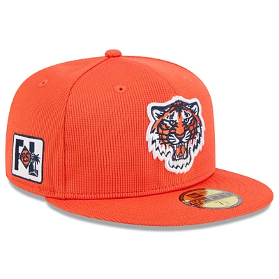Casquette ajustée 59FIFTY pour homme New Era Orange Detroit Tigers 2025 Spring Training