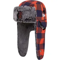 Men's New Era Navy/Orange Auburn Tigers Plaid Trapper Hat