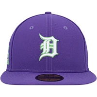 Casquette ajustée 59FIFTY pour homme avec écusson latéral Detroit Tigers Lime New Era