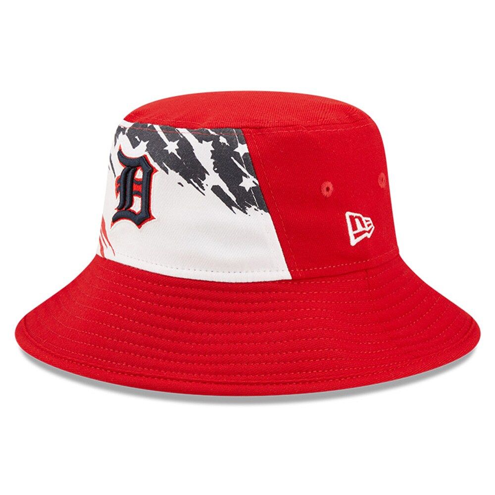 Men's New Era Red Detroit Tigers 2022 4th of July Bucket Hat