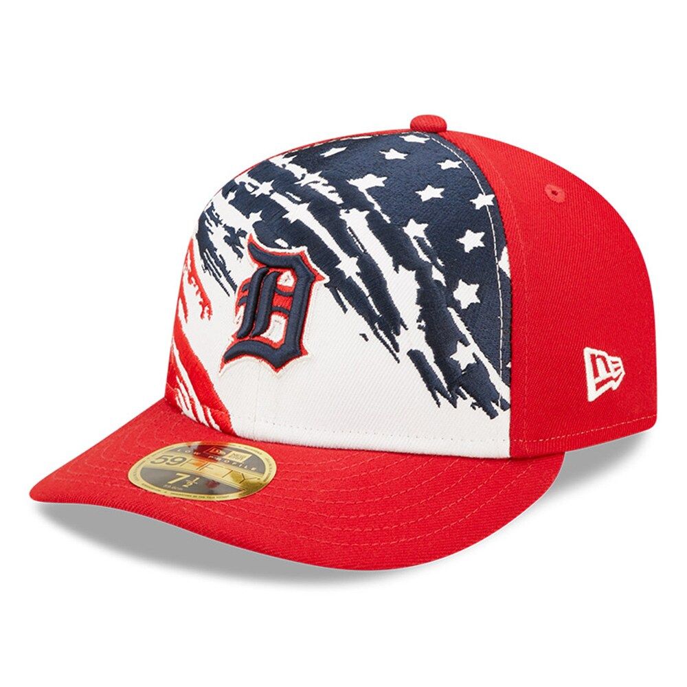 Men's New Era Red Detroit Tigers 2022 4th of July Low Profile 59FIFTY Fitted Hat