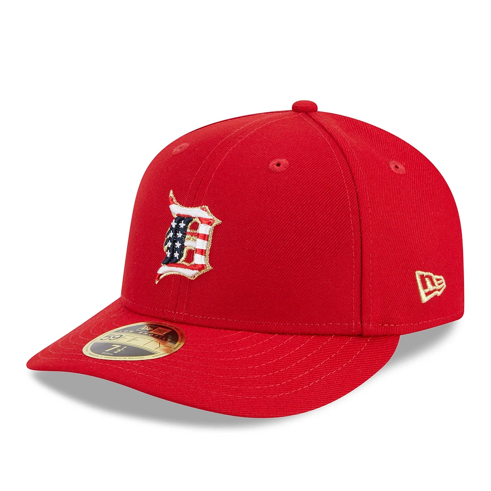 Casquette ajustée rouge Detroit Tigers 2023 Fourth of July 59FIFTY pour homme New Era