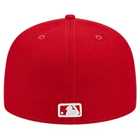 Casquette ajustée 59FIFTY rouge avec logo des Detroit Tigers pour hommes New Era