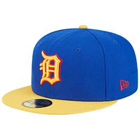 Casquette ajustée 59FIFTY Empire Detroit Tigers New Era pour homme, bleu roi/jaune