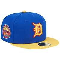 Casquette ajustée 59FIFTY Empire Detroit Tigers New Era pour homme, bleu roi/jaune