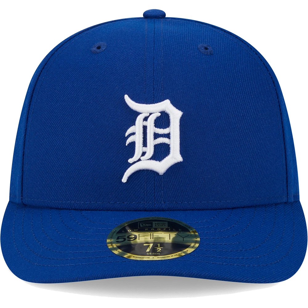 Men's New Era  Royal Detroit Tigers White Logo Low Profile 59FIFTY Fitted Hat