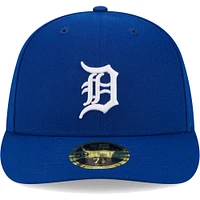 Men's New Era  Royal Detroit Tigers White Logo Low Profile 59FIFTY Fitted Hat