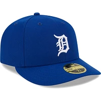 Men's New Era  Royal Detroit Tigers White Logo Low Profile 59FIFTY Fitted Hat