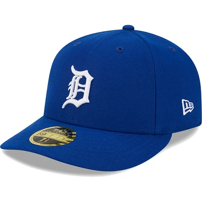 Men's New Era  Royal Detroit Tigers White Logo Low Profile 59FIFTY Fitted Hat