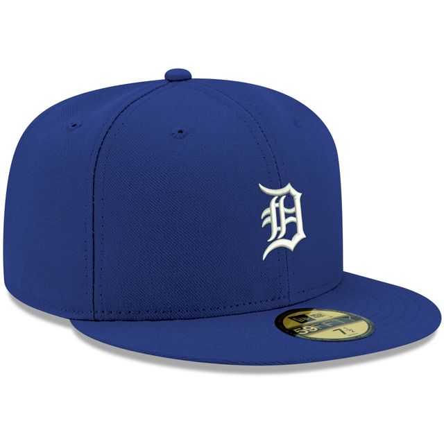 Casquette ajustée 59FIFTY pour homme avec logo Royal Detroit Tigers New Era, blanc