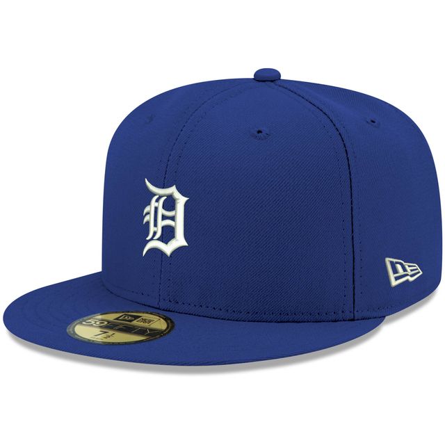 Casquette ajustée 59FIFTY pour homme avec logo Royal Detroit Tigers New Era, blanc