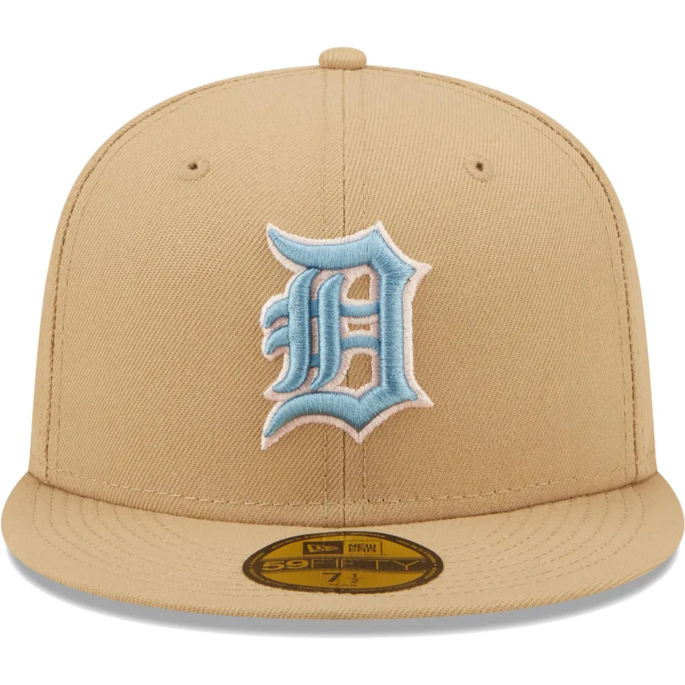 Men's New Era Sky Blue Detroit Tigers Logo White 59FIFTY Fitted Hat