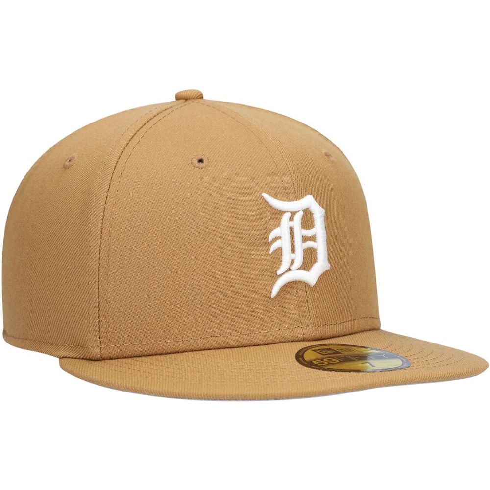 Men's New Era Tan Detroit Tigers Wheat 59FIFTY Fitted Hat