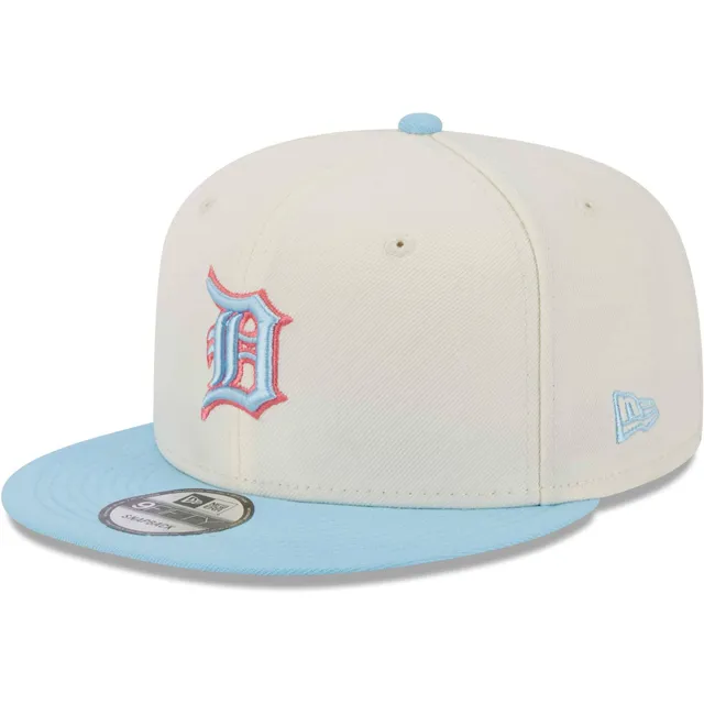 Men's White and Light Blue Detroit Tigers Spring Basic Two-Tone 9FIFTY  Snapback Hat