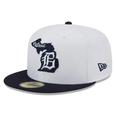 Detroit Tigers New Era State 59FIFTY Fitted Hat - White/Navy