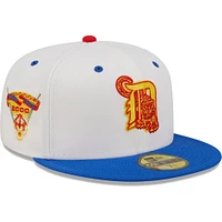 Men's New Era White/Royal Detroit Tigers Inaugural Season at Comerica Park Cherry Lolli 59FIFTY Fitted Hat