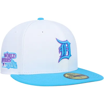 Detroit Tigers Hat Cap Fitted Adult Medium Gray Blue New Era MLB