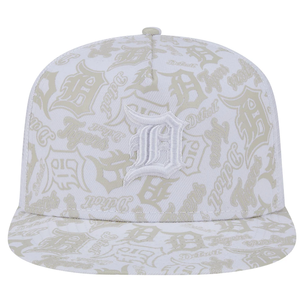 Casquette Snapback 9FIFTY Snapback A-Frame Trucker Dunes avec logo des Detroit Tigers New Era pour hommes