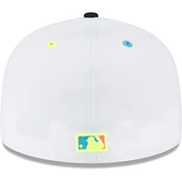 Men's New Era White Detroit Tigers Neon Eye 59FIFTY Fitted Hat