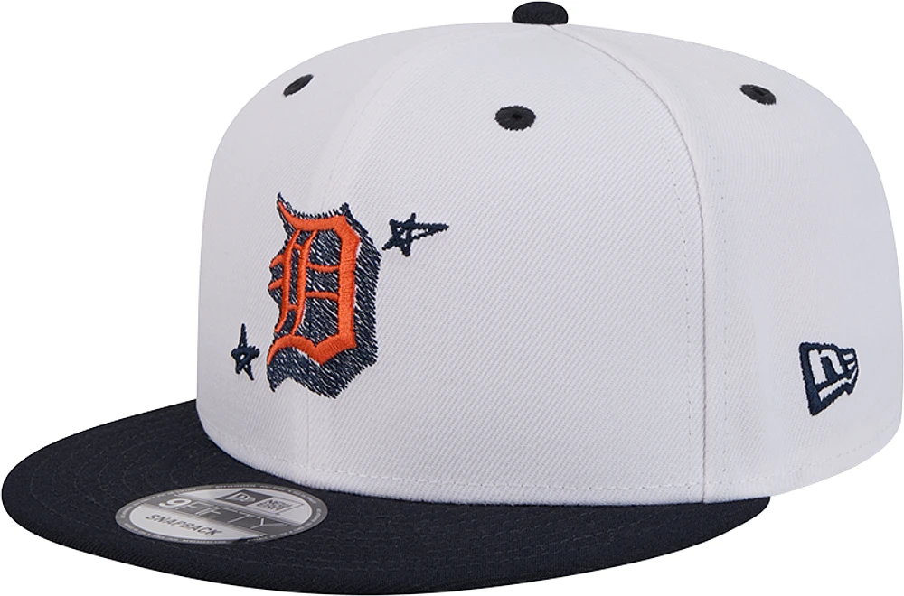 Men's New Era White Detroit Tigers Official Doodles 9FIFTY Snapback Hat