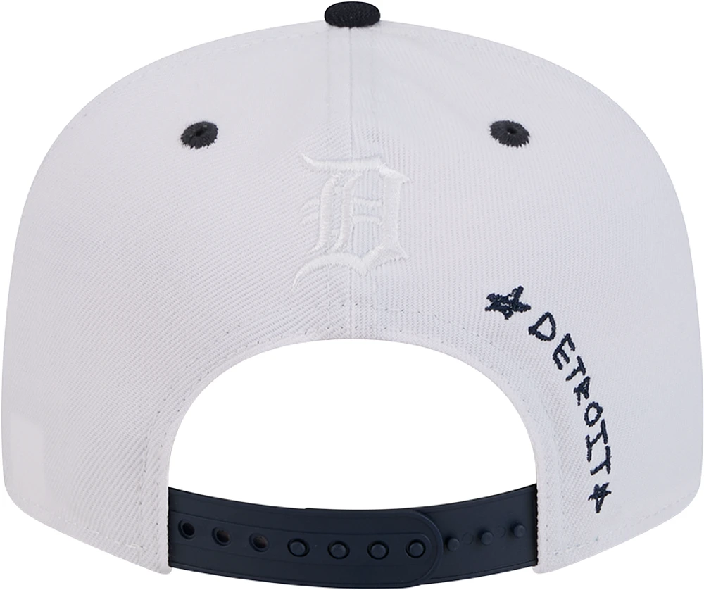 Men's New Era White Detroit Tigers Official Doodles 9FIFTY Snapback Hat