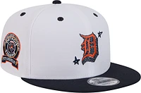 Men's New Era White Detroit Tigers Official Doodles 9FIFTY Snapback Hat