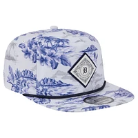 Men's New Era White Detroit Tigers Printed Island Golfer Snapback Hat