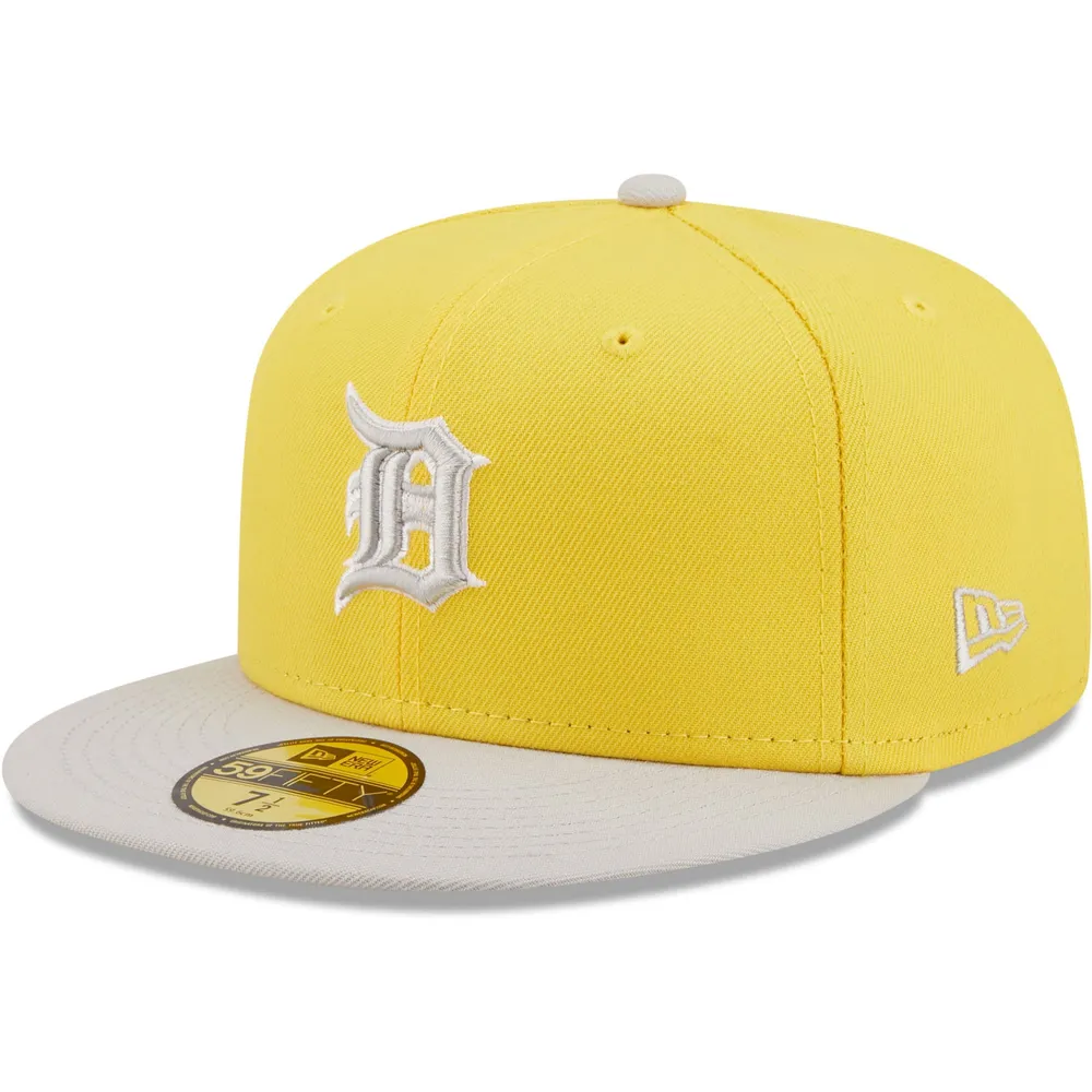 New Era Men's New Era Yellow/Gray Detroit Tigers Spring Color Pack Two-Tone  59FIFTY Fitted Hat