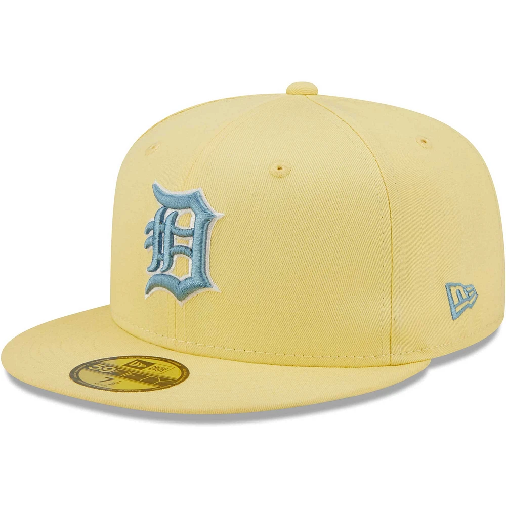 Men's New Era Yellow Detroit Tigers Easter Collection 59FIFTY Fitted Hat