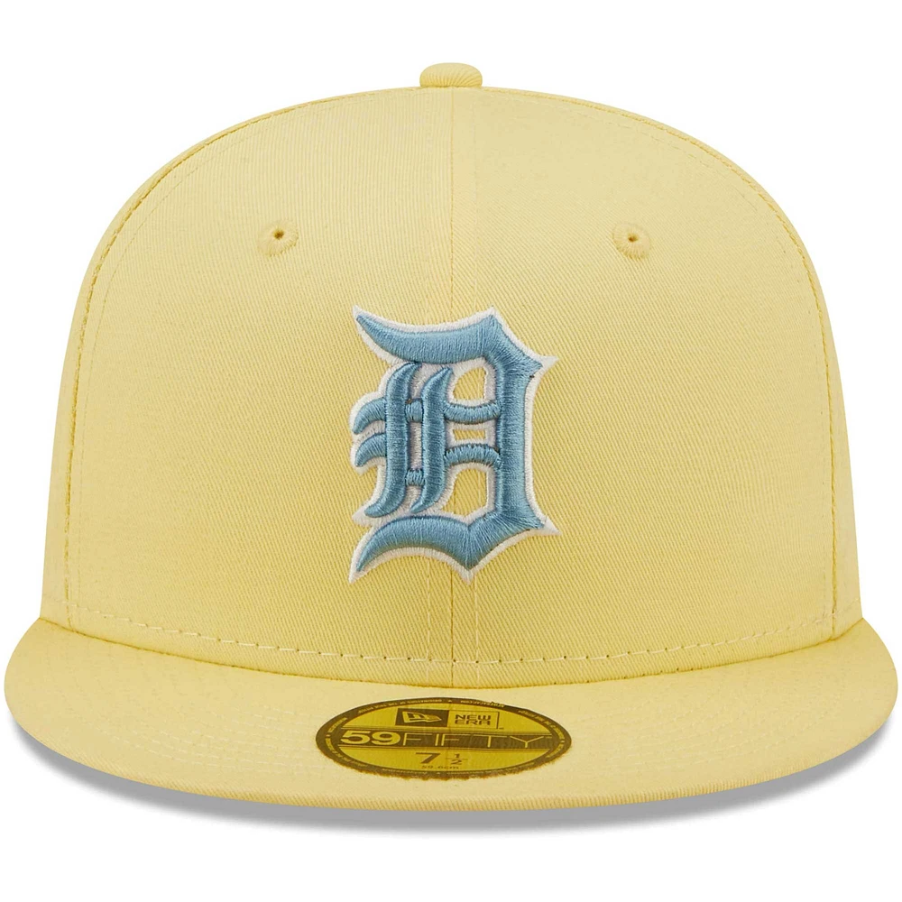 Men's New Era Yellow Detroit Tigers Easter Collection 59FIFTY Fitted Hat