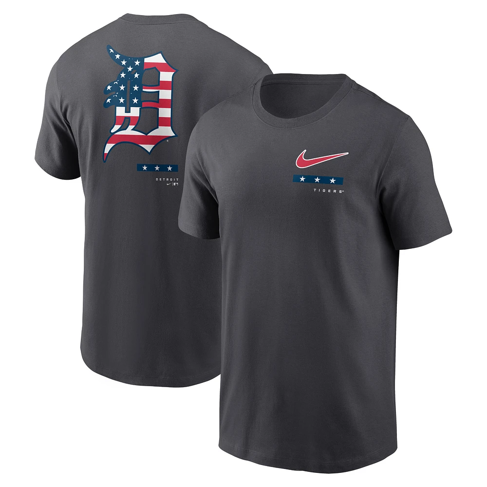 Men's Nike Anthracite Detroit Tigers Americana T-Shirt