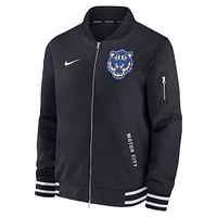 Men's Nike  Black Detroit Tigers Authentic Collection City Connect Full-Zip Bomber Jacket