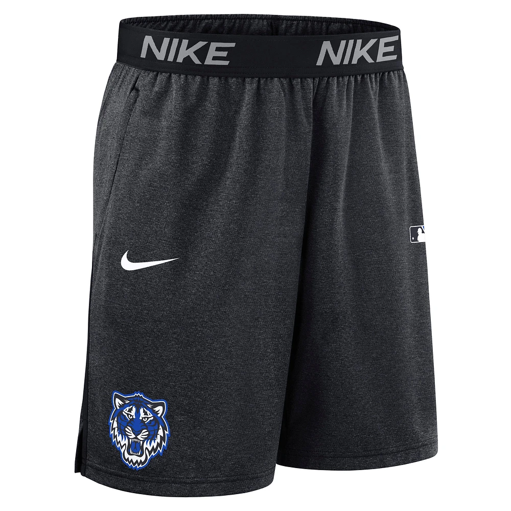 Men's Nike  Black Detroit Tigers Authentic Collection City Connect Performance Knit Shorts