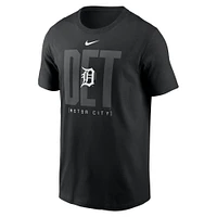 T-shirt tendance local Nike noir des Tigers de Detroit pour hommes