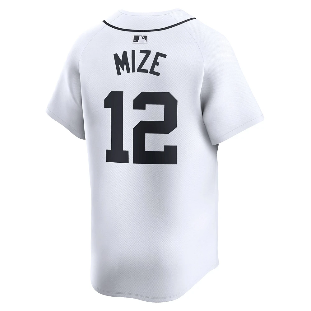 Maillot de joueur Nike Casey Mize pour hommes, blanc, Detroit Tigers Home Limited Player