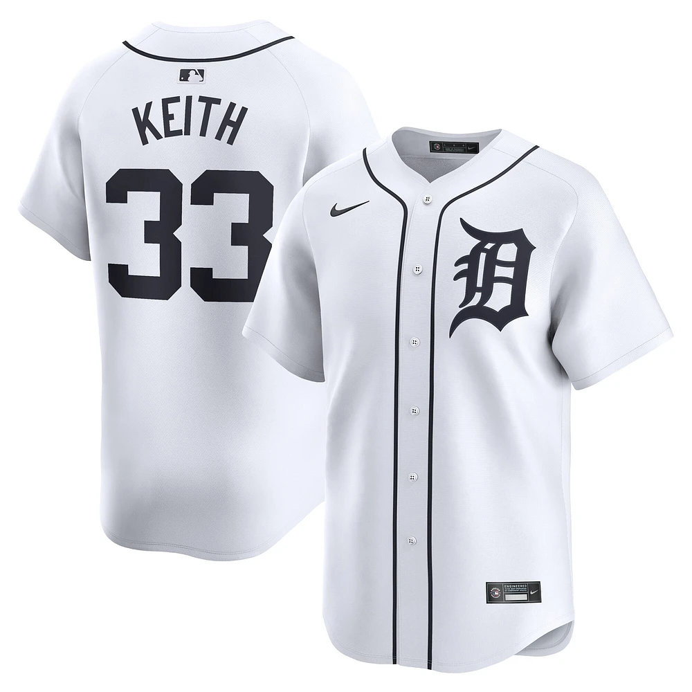 Maillot de joueur Nike Colt Keith blanc Detroit Tigers Home Limited pour homme