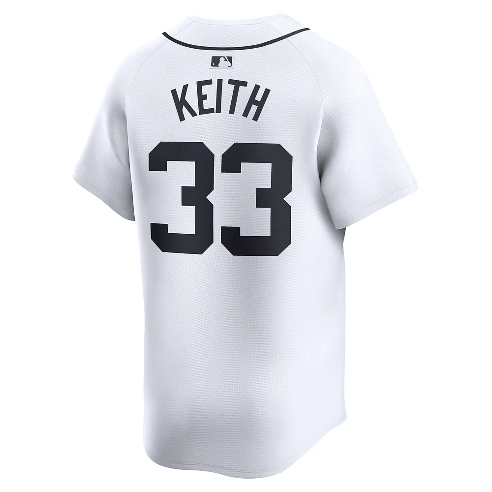 Maillot de joueur Nike Colt Keith blanc Detroit Tigers Home Limited pour homme