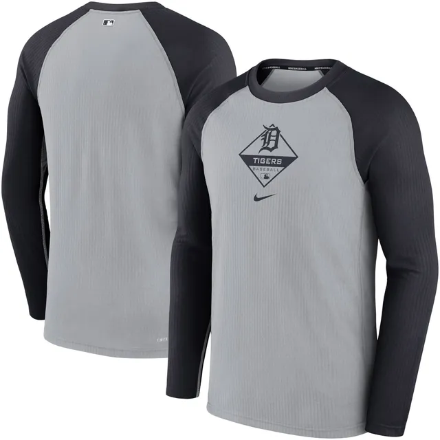 Lids Detroit Tigers Nike Authentic Collection Logo Performance Long Sleeve  T-Shirt - Navy